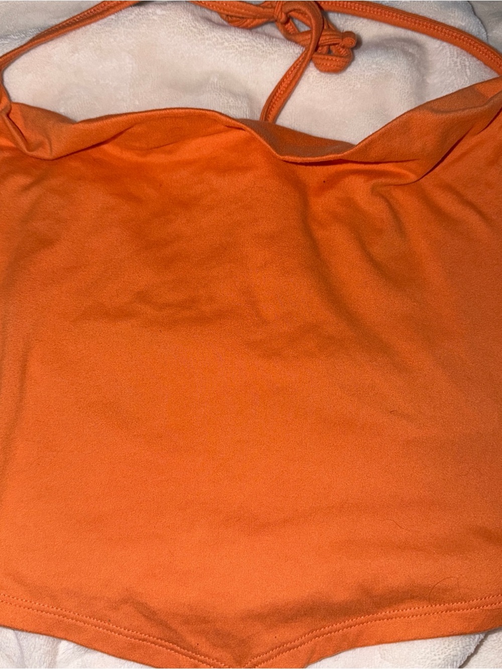 Hollister Bright Orange Logo Crop Top